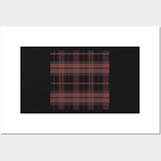 Grunge Aesthetic Ossian 1 Hand Drawn Textured Plaid Pattern Posters and Art